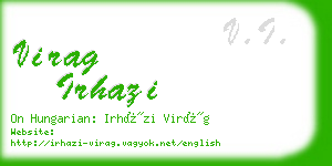 virag irhazi business card